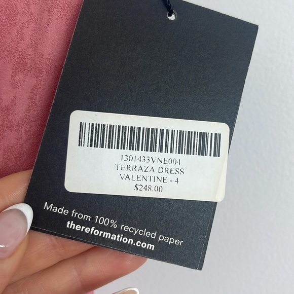 Reformation Terraza Dress NWT open back in Valentine Size 4 pink bridal wedding - Picture 9 of 9
